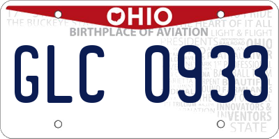 OH license plate GLC0933