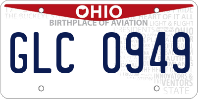 OH license plate GLC0949