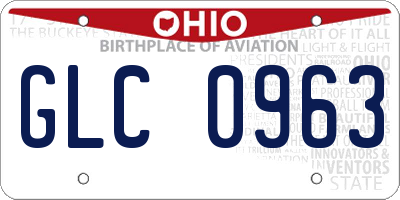 OH license plate GLC0963