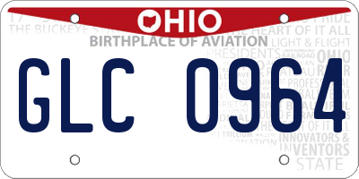 OH license plate GLC0964