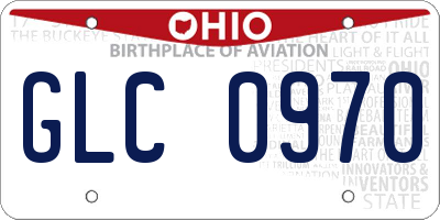 OH license plate GLC0970