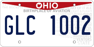 OH license plate GLC1002