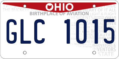 OH license plate GLC1015