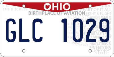 OH license plate GLC1029