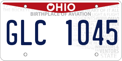 OH license plate GLC1045