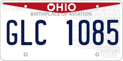 OH license plate GLC1085
