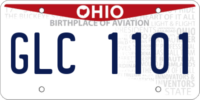 OH license plate GLC1101