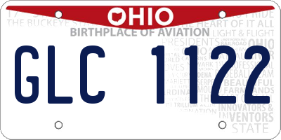OH license plate GLC1122