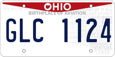 OH license plate GLC1124