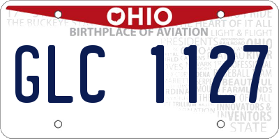 OH license plate GLC1127