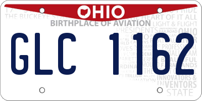 OH license plate GLC1162
