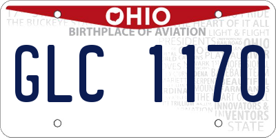 OH license plate GLC1170