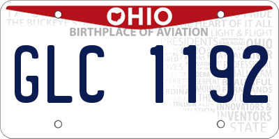 OH license plate GLC1192