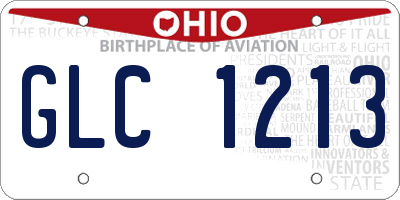OH license plate GLC1213