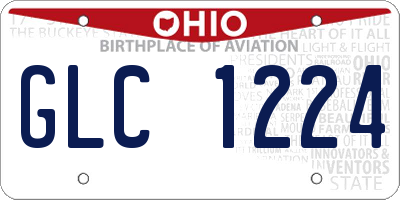 OH license plate GLC1224
