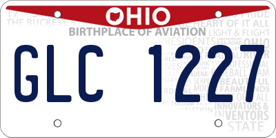 OH license plate GLC1227