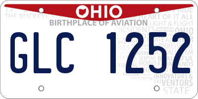 OH license plate GLC1252