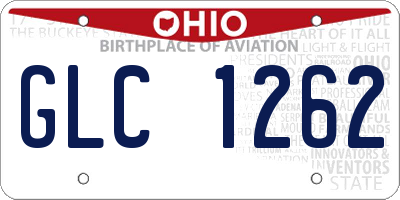 OH license plate GLC1262