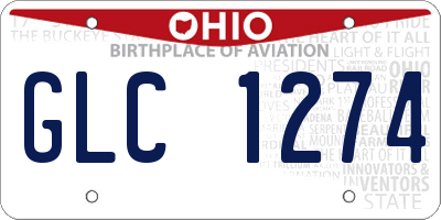 OH license plate GLC1274