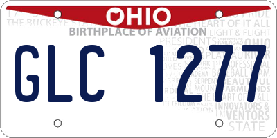 OH license plate GLC1277