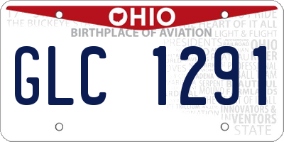 OH license plate GLC1291