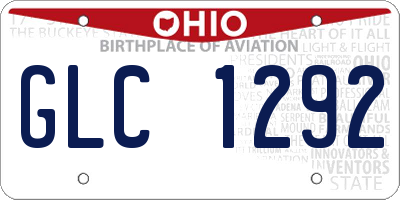 OH license plate GLC1292