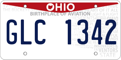 OH license plate GLC1342