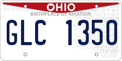 OH license plate GLC1350