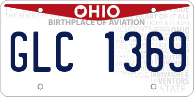 OH license plate GLC1369