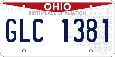 OH license plate GLC1381