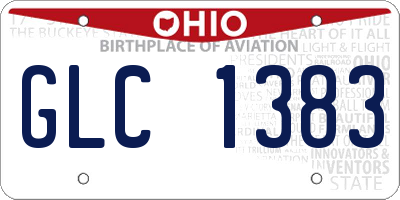 OH license plate GLC1383