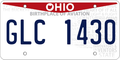 OH license plate GLC1430