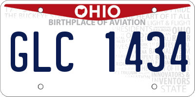 OH license plate GLC1434