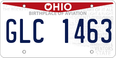 OH license plate GLC1463