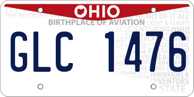 OH license plate GLC1476