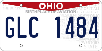 OH license plate GLC1484