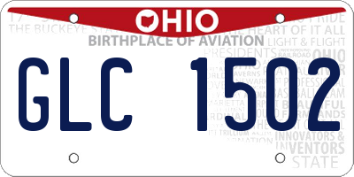OH license plate GLC1502