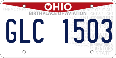 OH license plate GLC1503