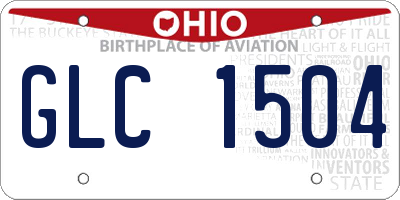 OH license plate GLC1504