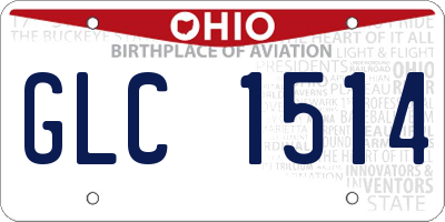 OH license plate GLC1514