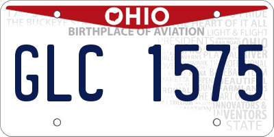 OH license plate GLC1575