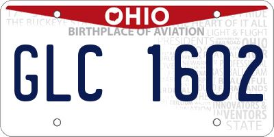 OH license plate GLC1602
