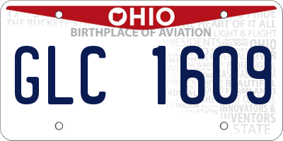 OH license plate GLC1609