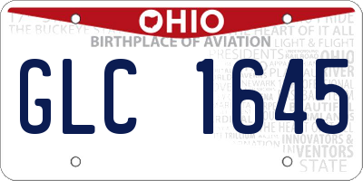 OH license plate GLC1645