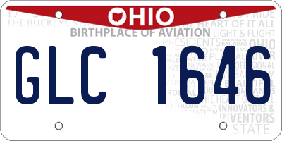 OH license plate GLC1646