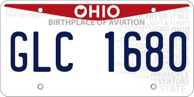OH license plate GLC1680