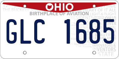 OH license plate GLC1685