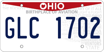 OH license plate GLC1702
