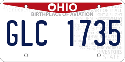 OH license plate GLC1735