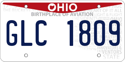 OH license plate GLC1809